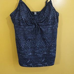 Lands' End Gray/Black Tankini Size 10